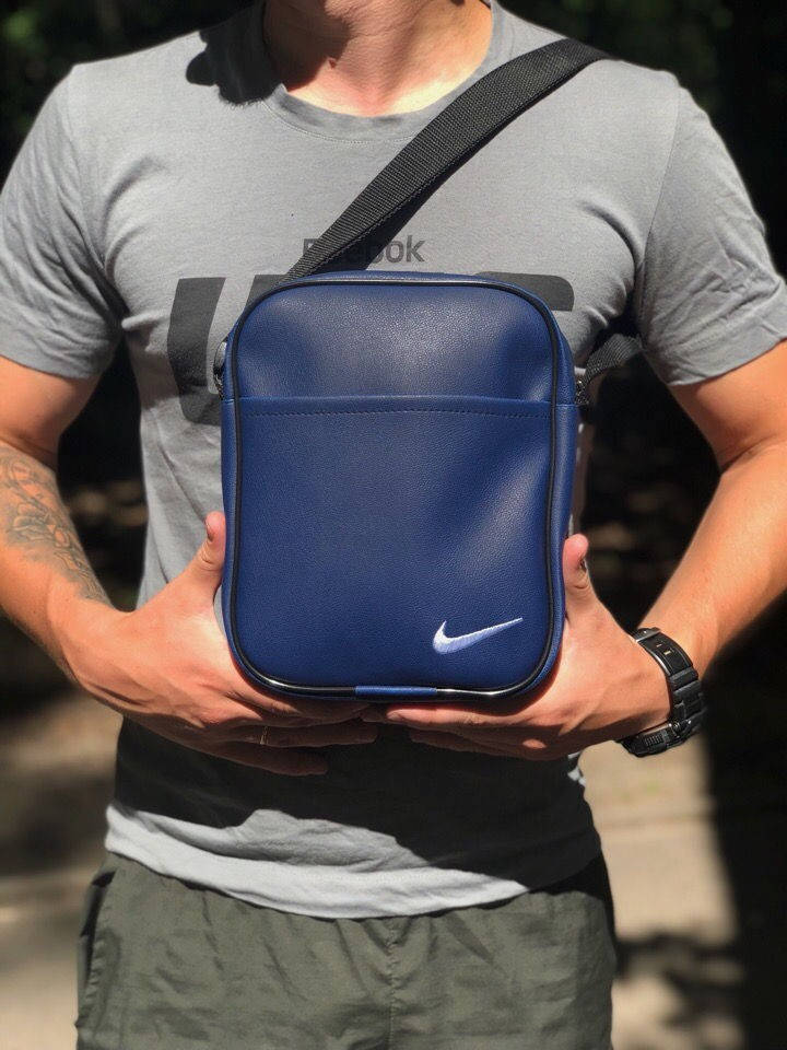 

Барсетки кож.зам. Nike большая (белое лого), Белый