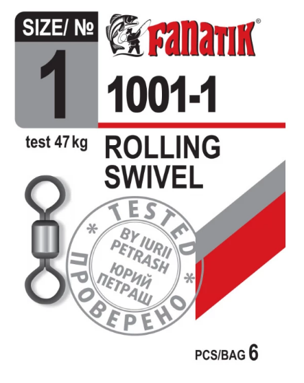 

Вертлюг FANATIK 1001-1 ( тест 47 кг )