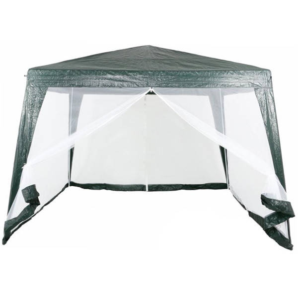 

Шатер павильон садовый 3х3 с москитными сетками (тент - полипропилен), Зелёный