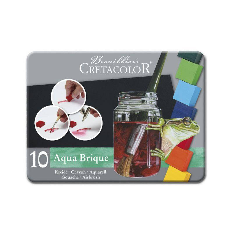 

Набор акварельных красок Aqua Brique 10 цв + спонж, Cretacolor