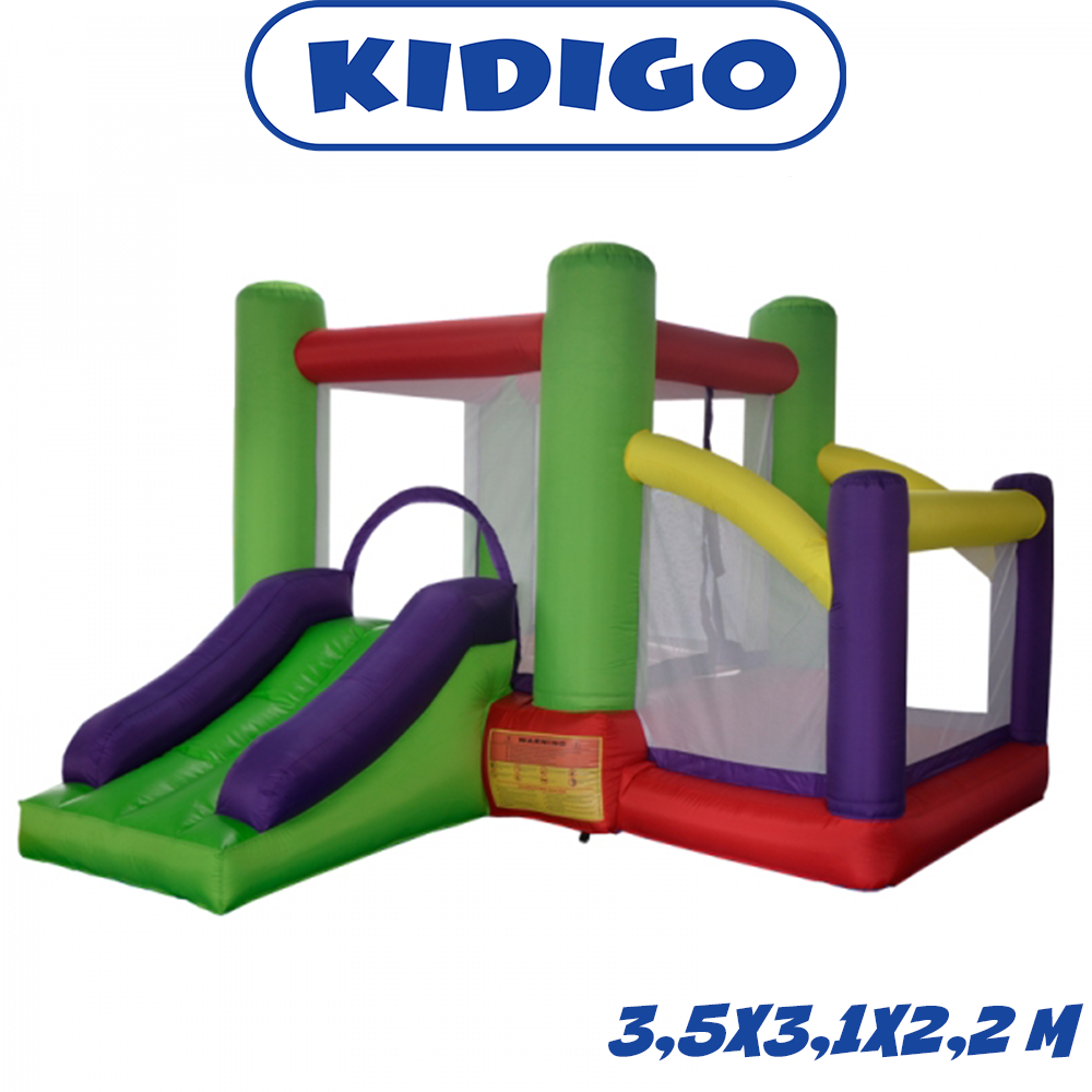 

Надувной батут с горкой игровой центр для детей Kidigo Soft Space, Разные цвета