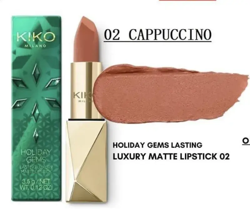 

Помада для губ Kiko Milano Holiday Gems Lasting Luxury Matte Lipstick 02