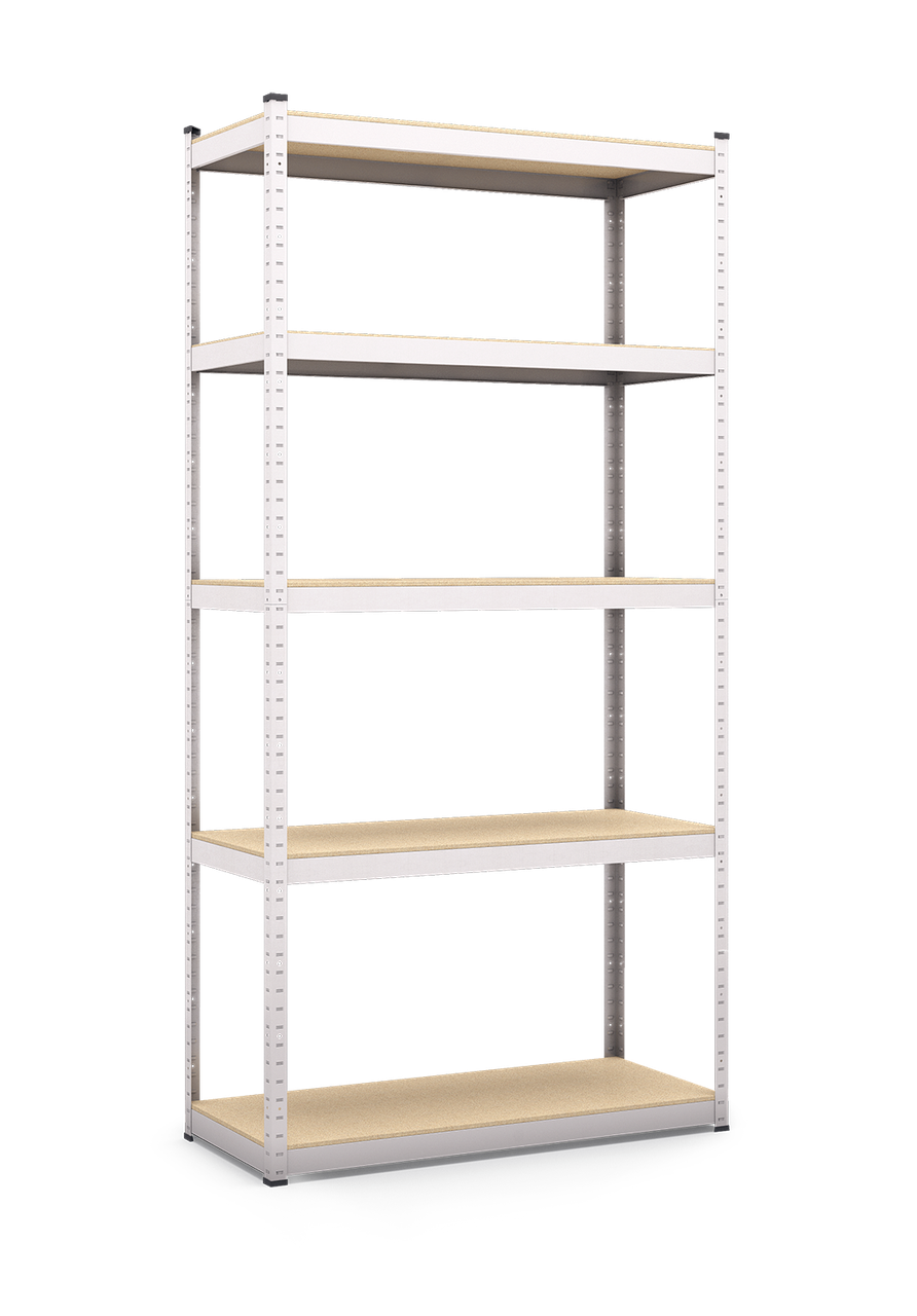 

200х100х50, 250 кг на полку 5 полок ДСП/МДФ СТ-14 Стандарт полочный на зацепах торговый оцинкованный на склад