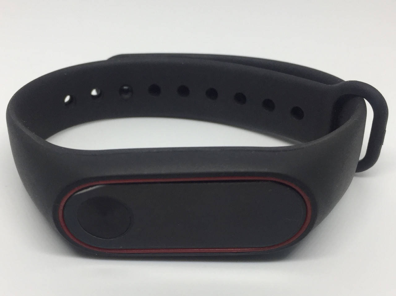 

Ремешок для Xiaomi mi band 2 чёрный с красным ободком