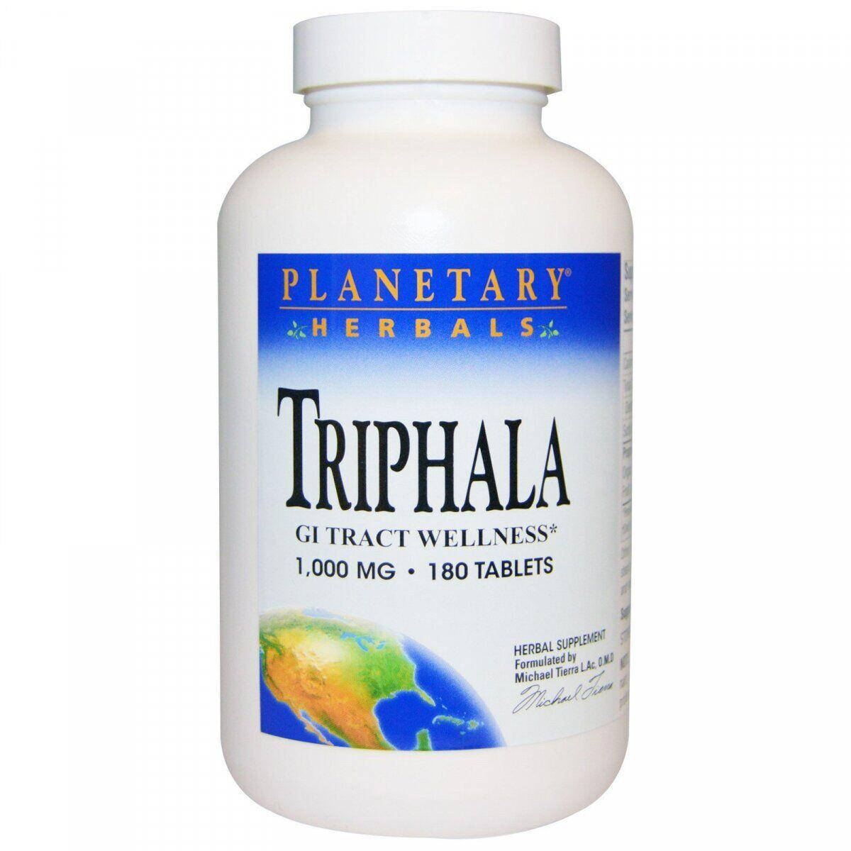 

Planetary Herbals, трифала (180 таб. по 1000 мг), triphala
