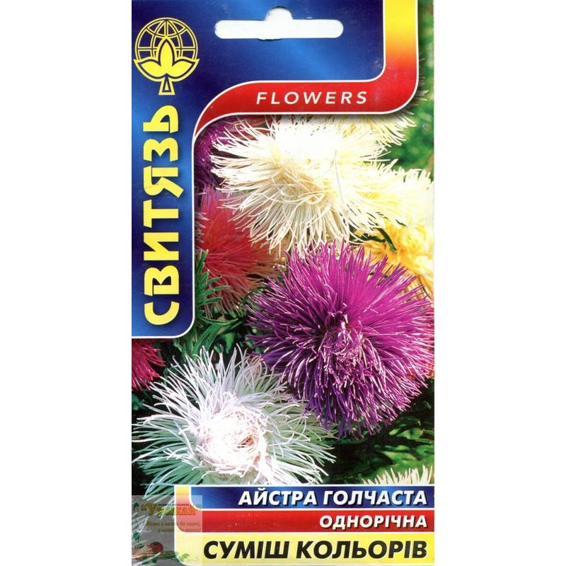 

Семена цветы Астра китайская игольчатая смесь, 0,3 г