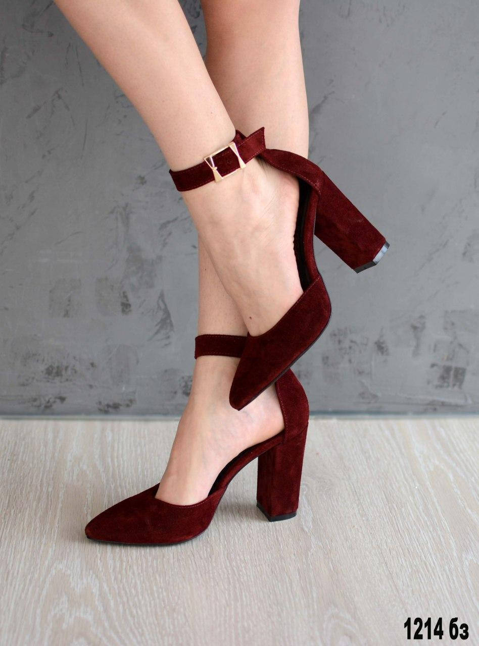 

Женские туфли из натуральной замши. 1214бз. Размеры 36 39, Бордовый