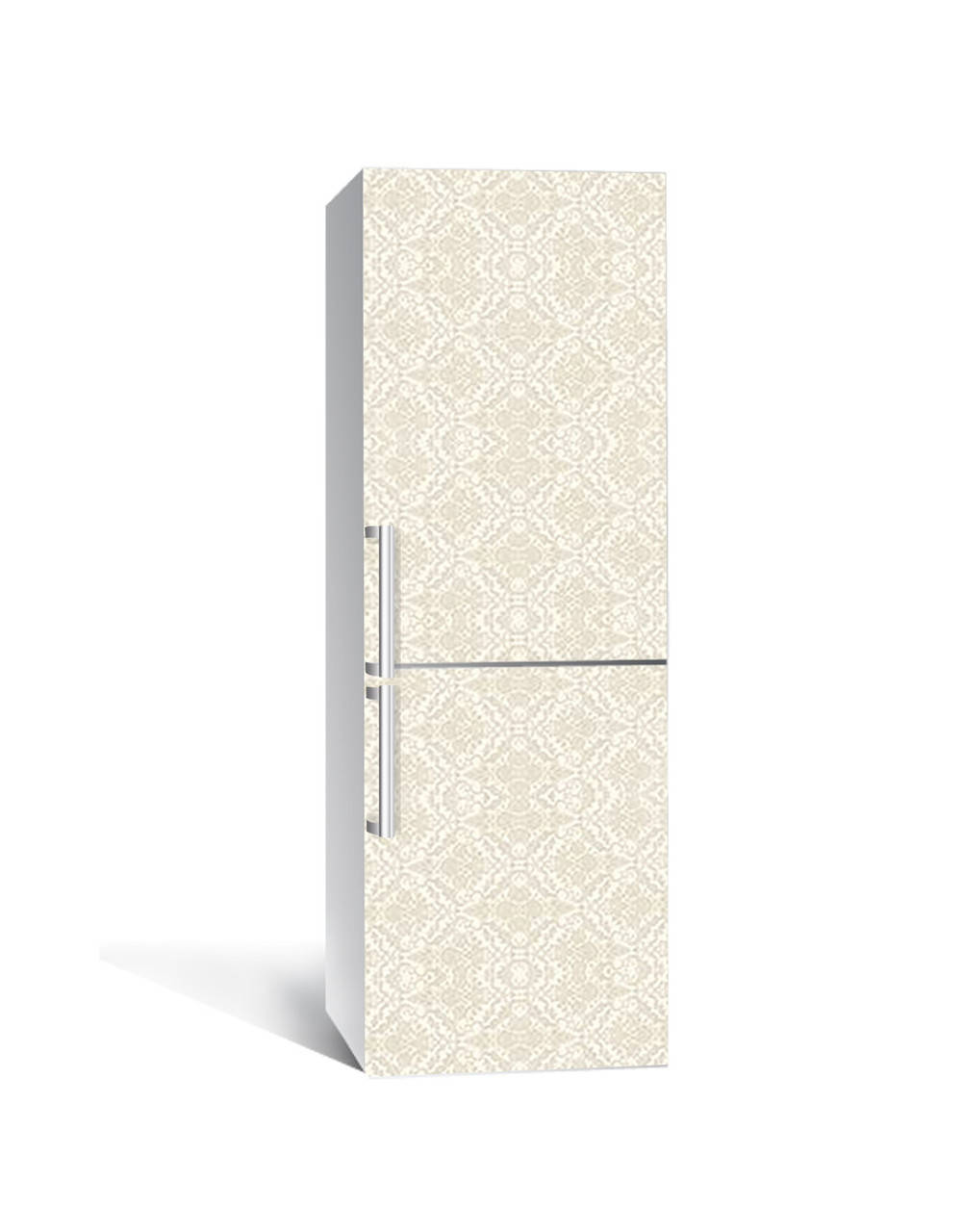 

Декор 3Д наклейка на холодильник Вензель Бежевый узор (пленка ПВХ фотопечать) 65*200см Абстракция Бежевый