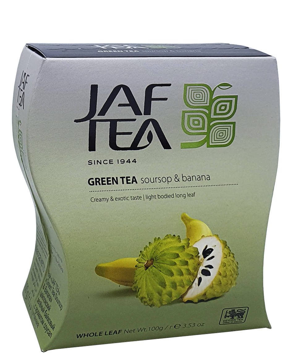 

Чай зелений з ароматом саусепа і банана Jaf Tea soursop & banana 100 г (53076)