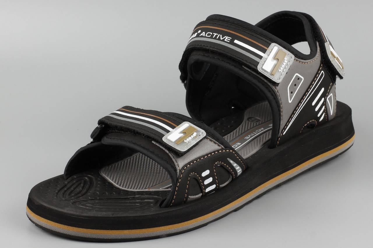 

Сандалии босоножки мужские черные Sahab SH20-025M Сахаб Размеры 14/44, Черный