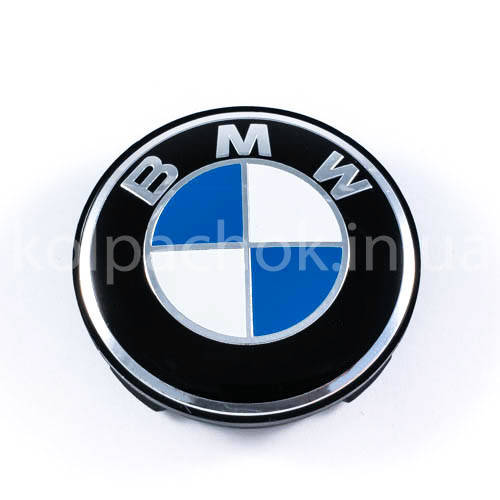 

Колпачок на диски BMW черный/синий лого (59мм)