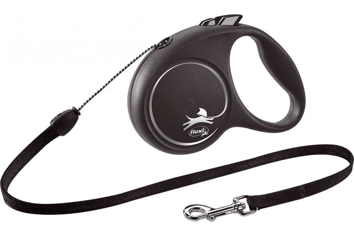 

Flexi "BLACK DESIGN" S поводок-рулетка ( 5м, до 12кг, трос ) черный