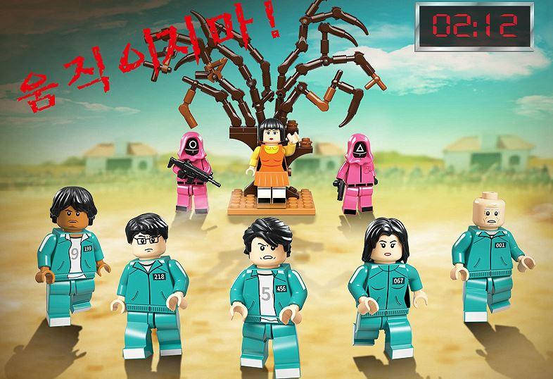 

Конструктор фигурки человечки игра в кальмара для лего lego