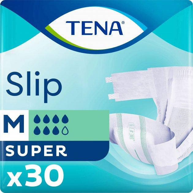 

Подгузники для взрослых TENA Slip Super М, 30 шт,(80 см.до 110 см ) 7 капель (2483мл)