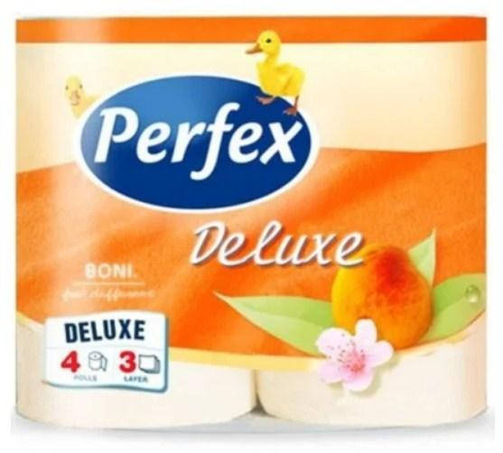

Туалетная бумага Perfex DELUXE, 4 шт Персик 3 слоя Сербия 8600101745101, Зелёный