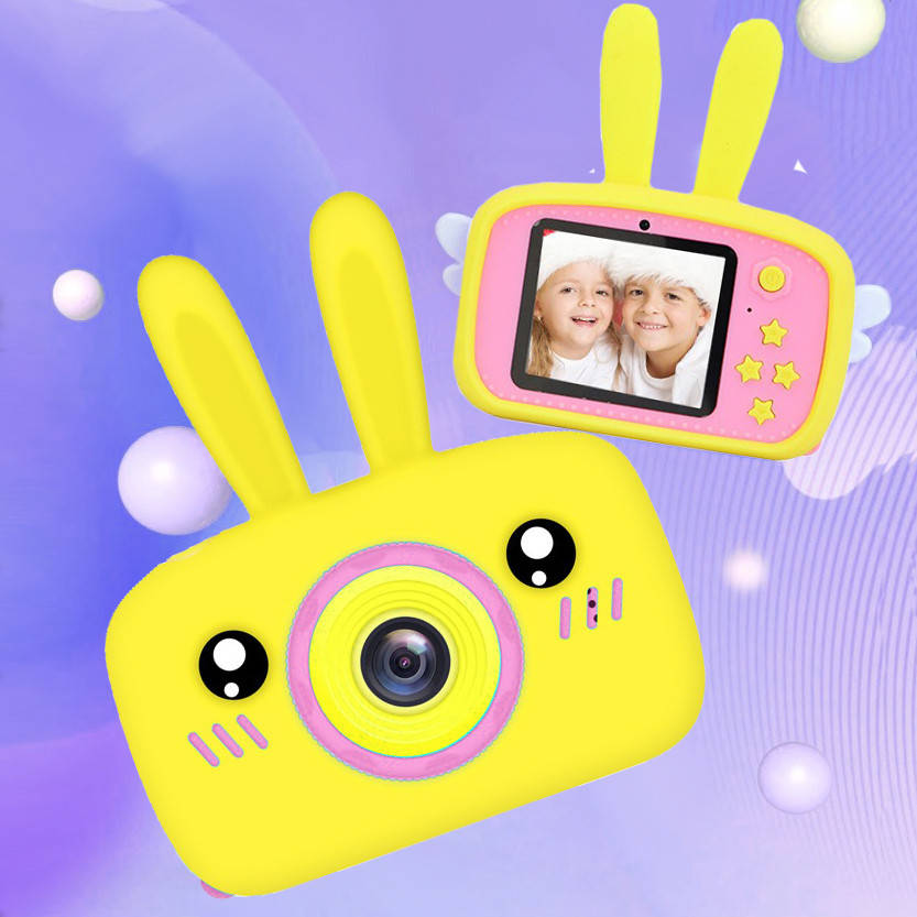 

Фотоаппарат детский цифровой Kids Funny Camera 3.0 с видео записью желтый зайчик FPSH