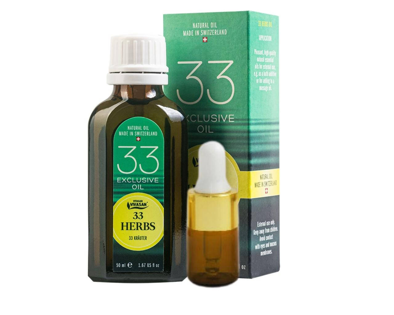 

Натуральное эфирное масло 33 травы Classic пробник Вивасан Швейцария 1 мл