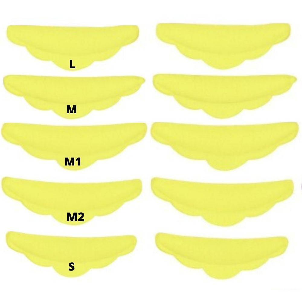 

Бигуди для ламинирования и завивки ресниц цвет желтый, 5 пар (размеры SMLM1M2)