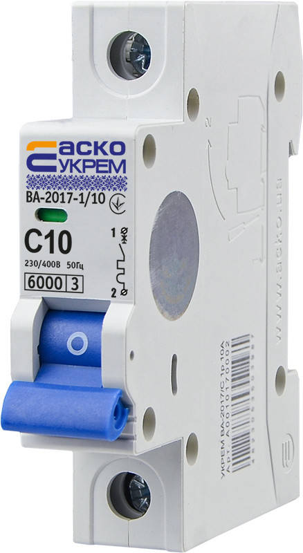 

Автоматический выключатель УКРЕМ ВА-2017/C 1Р 10А АСКО [A0010170002]
