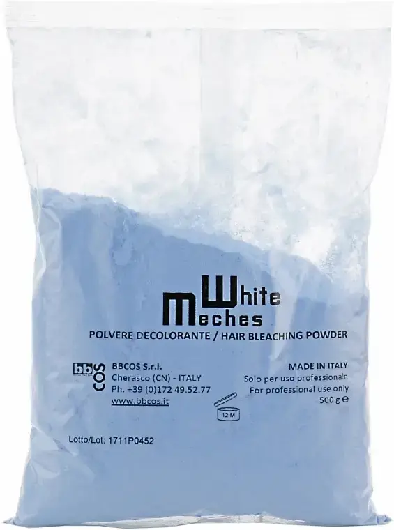 

Пудра для освітлення волосся голуба Bbcos White Meches Plus в пакетах 500 г
