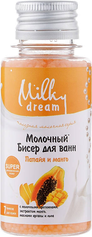 

Milky Dream Бисер для ванн "Папайя и манго" 80 г.