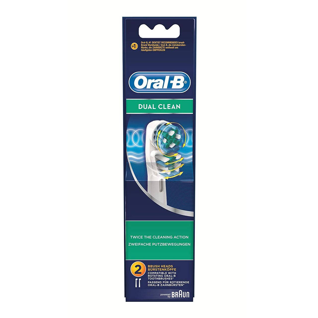 

Насадки Oral-B Dual Clean EB417 (2 шт.) для электрической зубной щетки