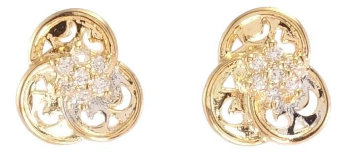 

Серьги Xuping Позолота + Родий гвоздики (пусеты) "Декоративный орнамент с цирконием"