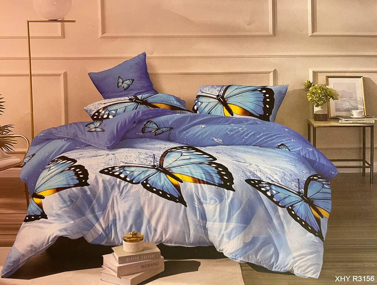 

Комплект постельного белья Бязь Полуторный Бабочки