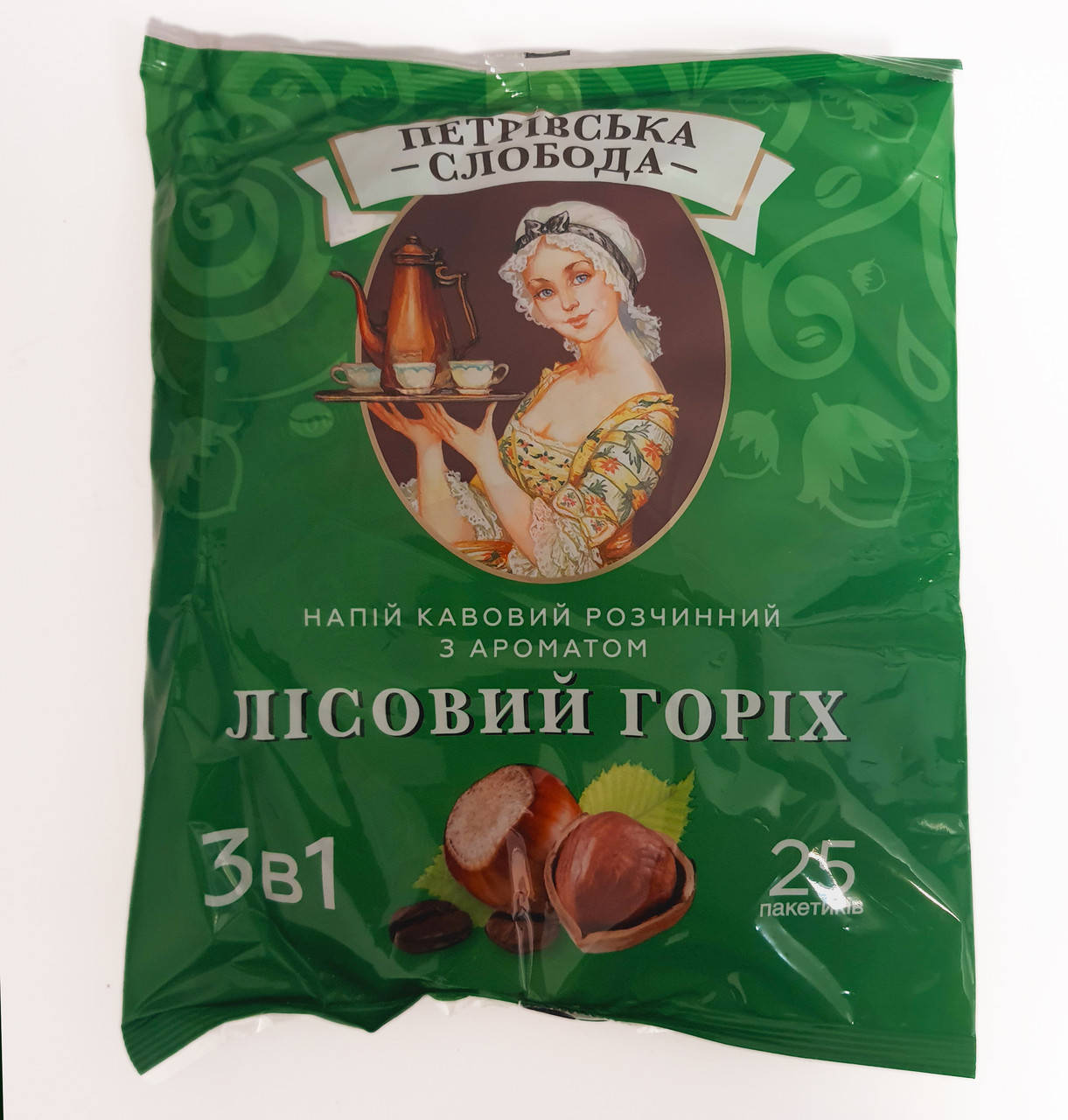 

Кофе "Петровская слобода " 3в1 со вкусом "Лесной орех" 25 стиков