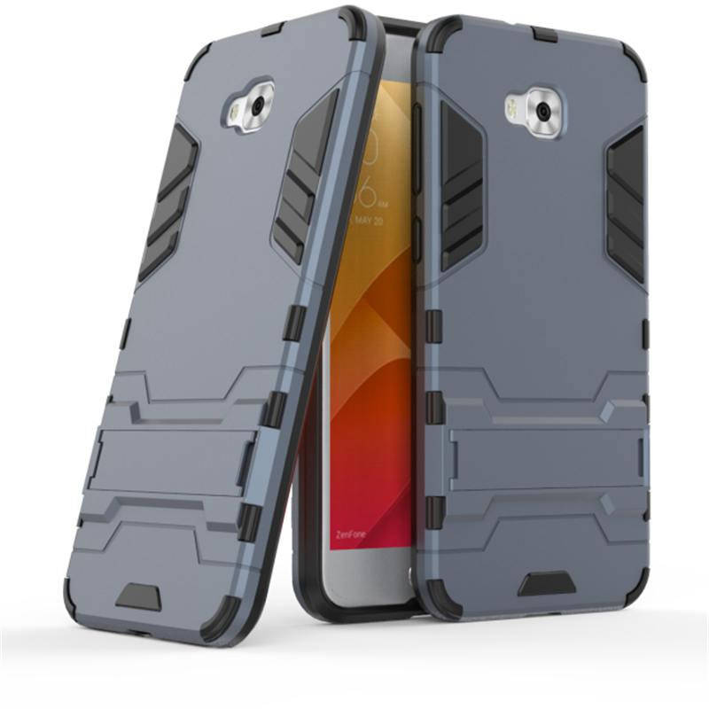 

PC + TPU чехол Metal armor для Asus ZenFone Live ZB553KL (6 цветов) синий
