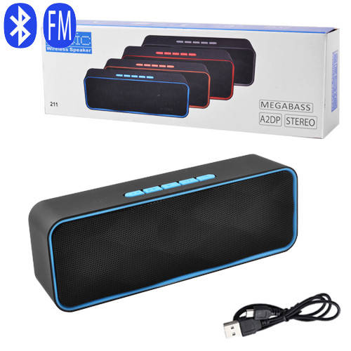 

Bluetooth-колонка портативная SC-211, speakerphone, радио, PowerBank, blue