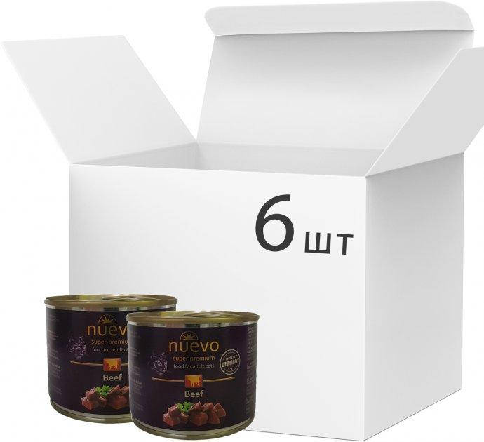 

Nuevo Adult Cat Для взрослых кошек с говядиной 6x400 г