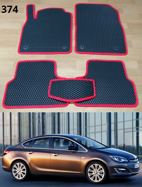 

Коврики ЕВА в салон Opel Astra J '09-15, Черный