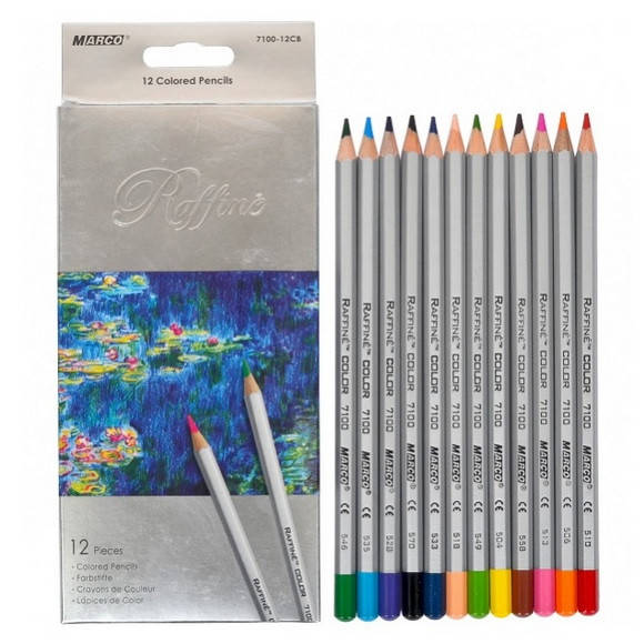 

Цветные карандаши MARCO (Марко) Raffine 7100-12CB, Набор 12 цветов, Разные цвета