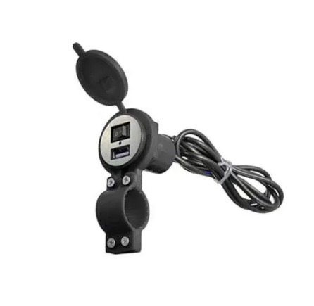 

Гнездо под 1 USB DC 12-24V 2,1A, с подсветкой кнопкой и резиновой крышкой А61Н