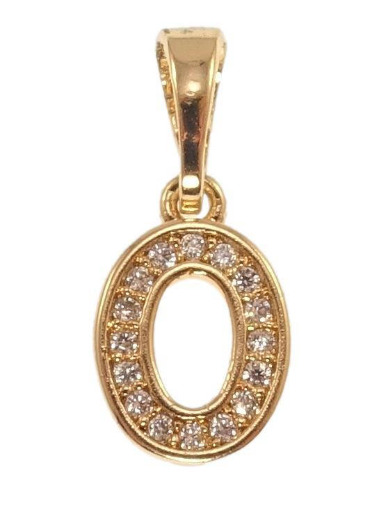

Кулон детский Xuping Позолота 18K "Цифра 0 с цирконием" для цепочки до 5мм