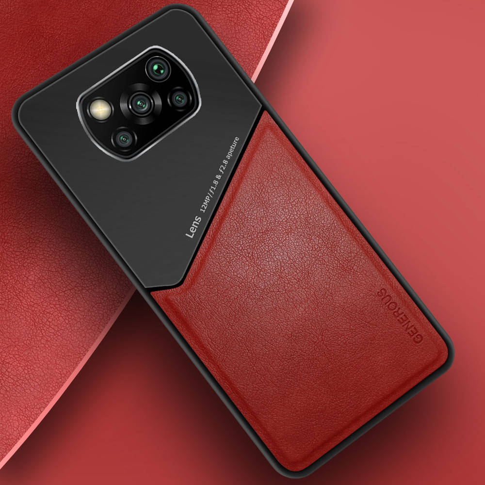 

Комбинированный чехол Generous Xiaomi Poco X3 Pro Красный