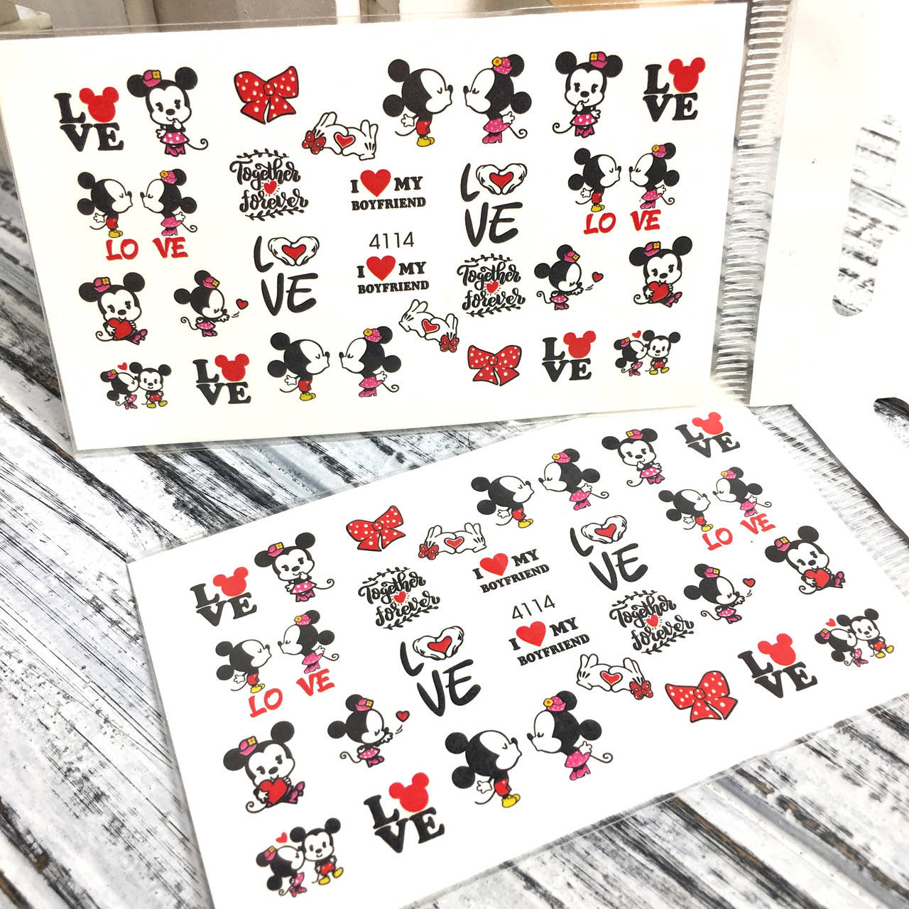 

Слайдер-дизайн, водные наклейки для ногтей №4114, Разные цвета