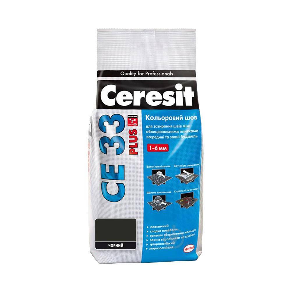

Фуга Ceresit CE 33 Plus 117 2 кг черная