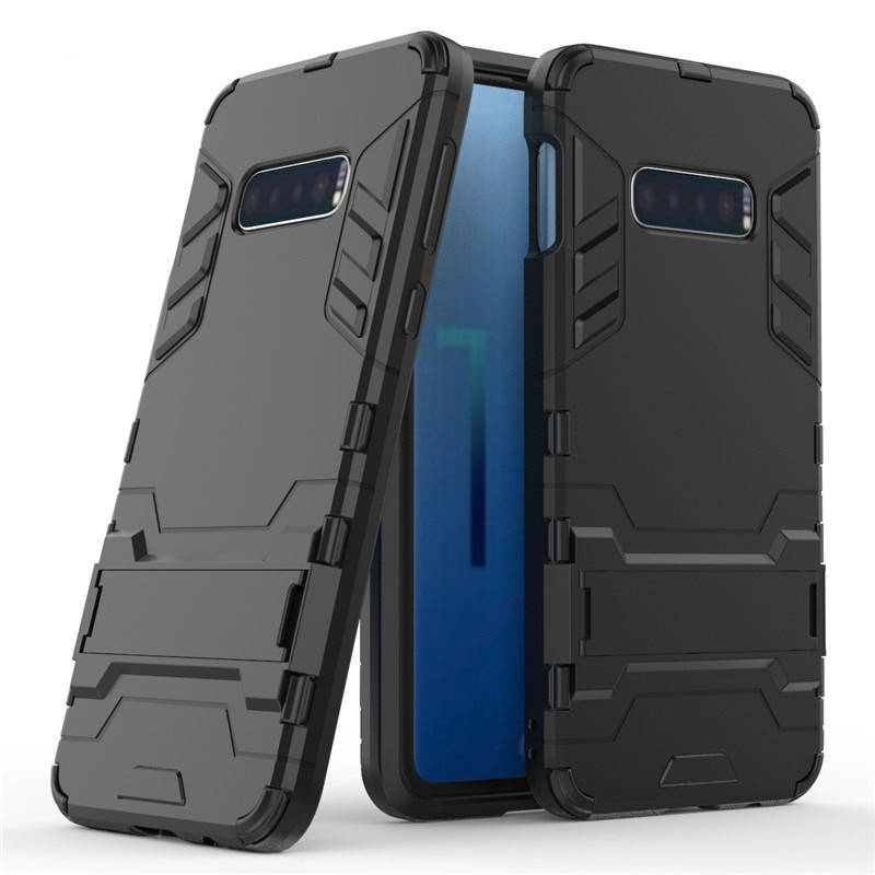 

PC + TPU чехол Metal armor для Samsung Galaxy S 10e (6 цветов) чёрный