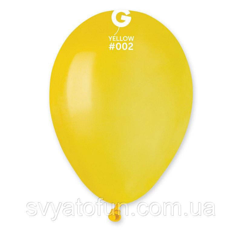 

Латексные воздушные шарики 8" пастель 02 желтый 100шт/уп Gemar