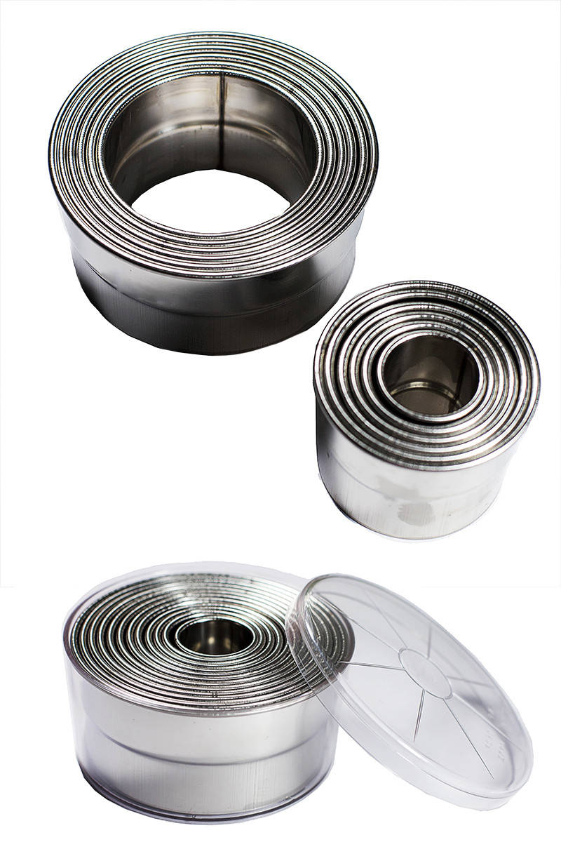 

Вырубки металлические Кольца кулинарные набор из 12 форм