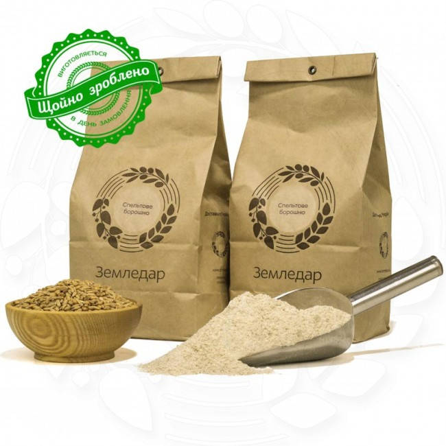 

Спельтовая цельнозерновая жерновая мука 0,5 кг сертифицированная без ГМО, вес в ассорт.