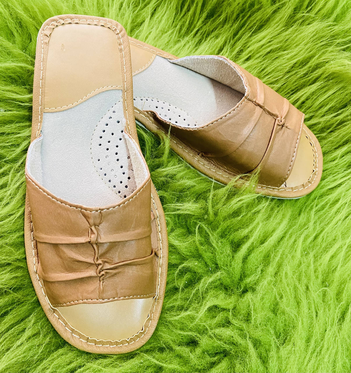 

Домашні капці шкіряні жіночі, капці домашні, тапочки домашні 41, Коричневый