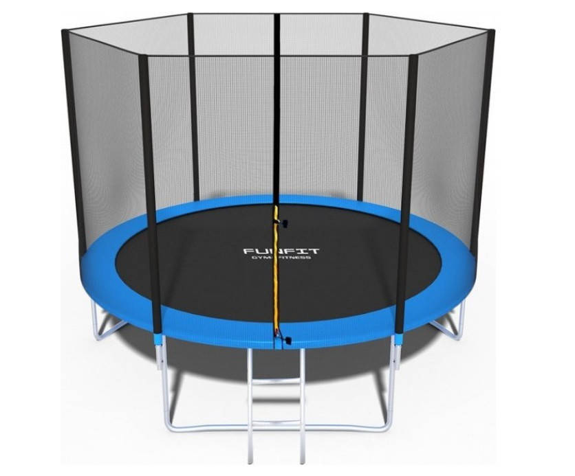 

Детский батут FunFit 252 см на пружинах с сеткой и лестница