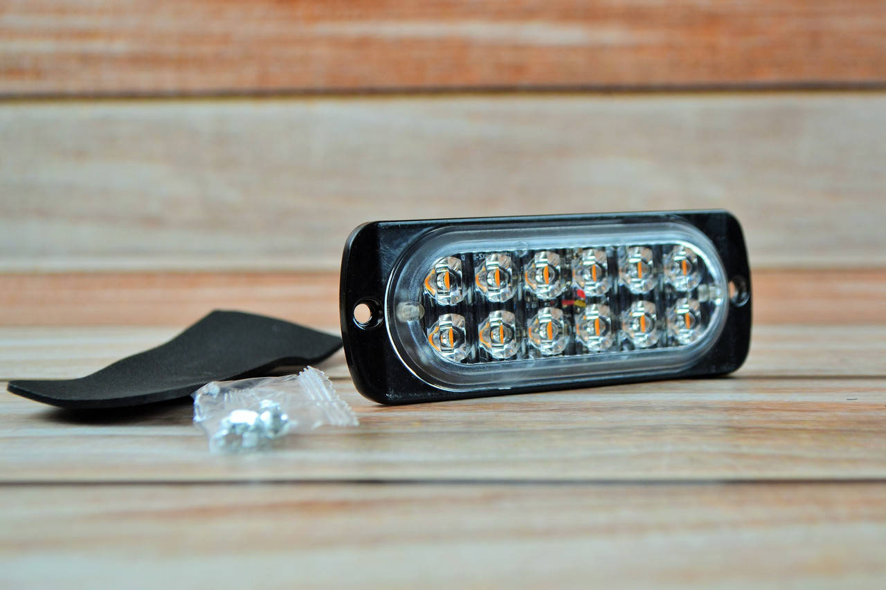 

Стробоскоп LED 12 диодов 1шт Yellow NEW (Желтый стробоскоп), Белый