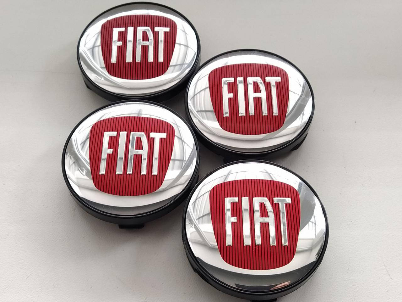 

Колпачки заглушки в литые диски Fiat 60/56/10 мм. Черная основа