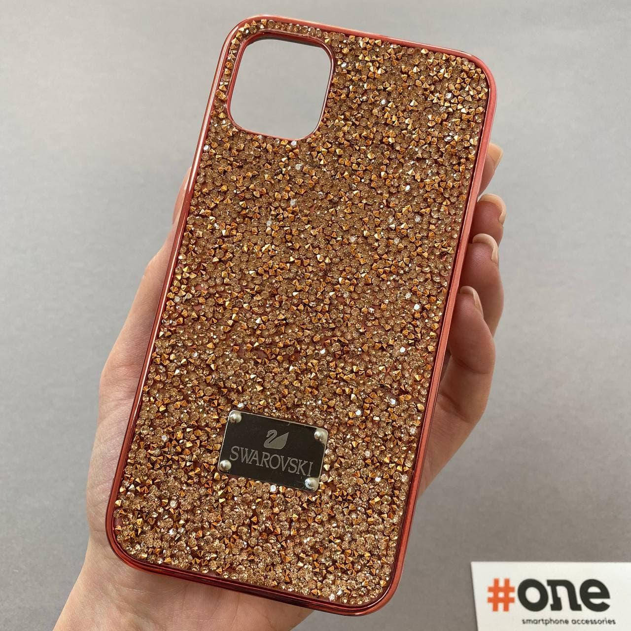 

Чехол для Apple iPhone 11 с камнями сваровски женский чехол на телефон айфон 11 розовое золото