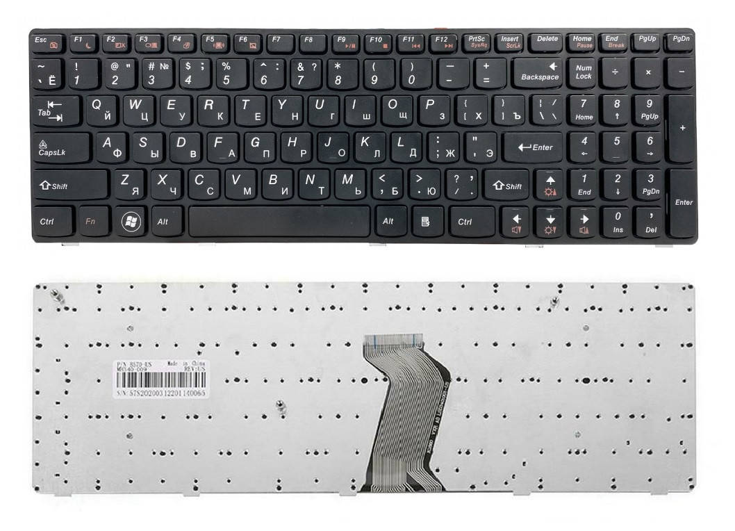 

Клавиатура LENOVO B570 B570E B570A B570EA B570EG B575 B575A B575E, Черный