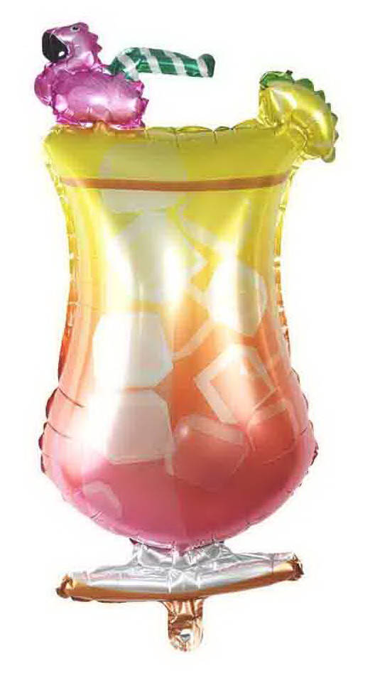 

Фольговані фігурні кулі "Коктейль Фламинго" Размер:82см*38см.